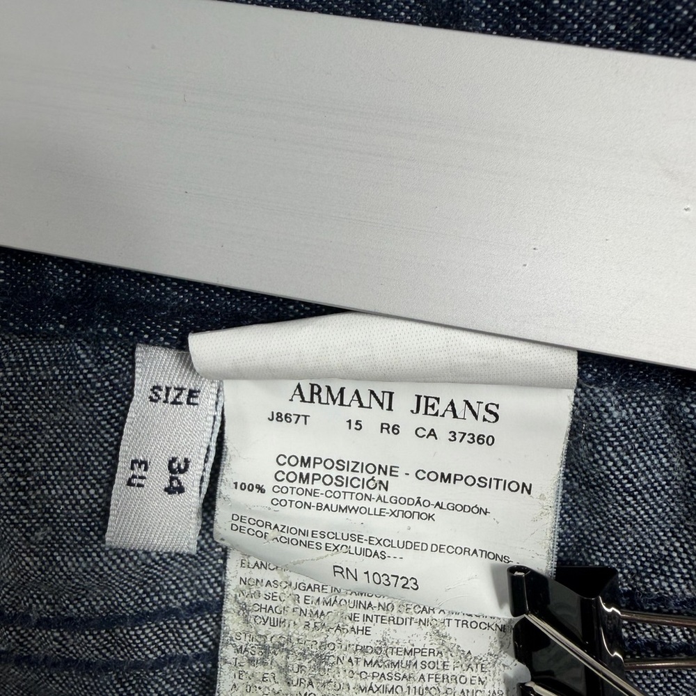 Armani Jeans Men’s Dark Wash Denim – Made in Italy – 34 Waist (Hemmed) Short - Picture 8 of 13